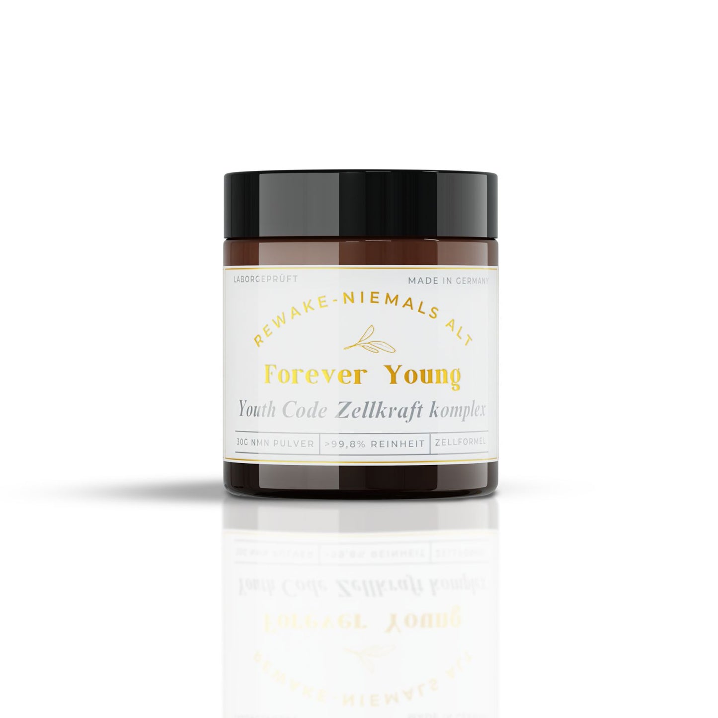 Forever Young das beste Anti-Aging Pulver der Welt mit 99% NMN, hergestellt in Deutschland, ohne Botox