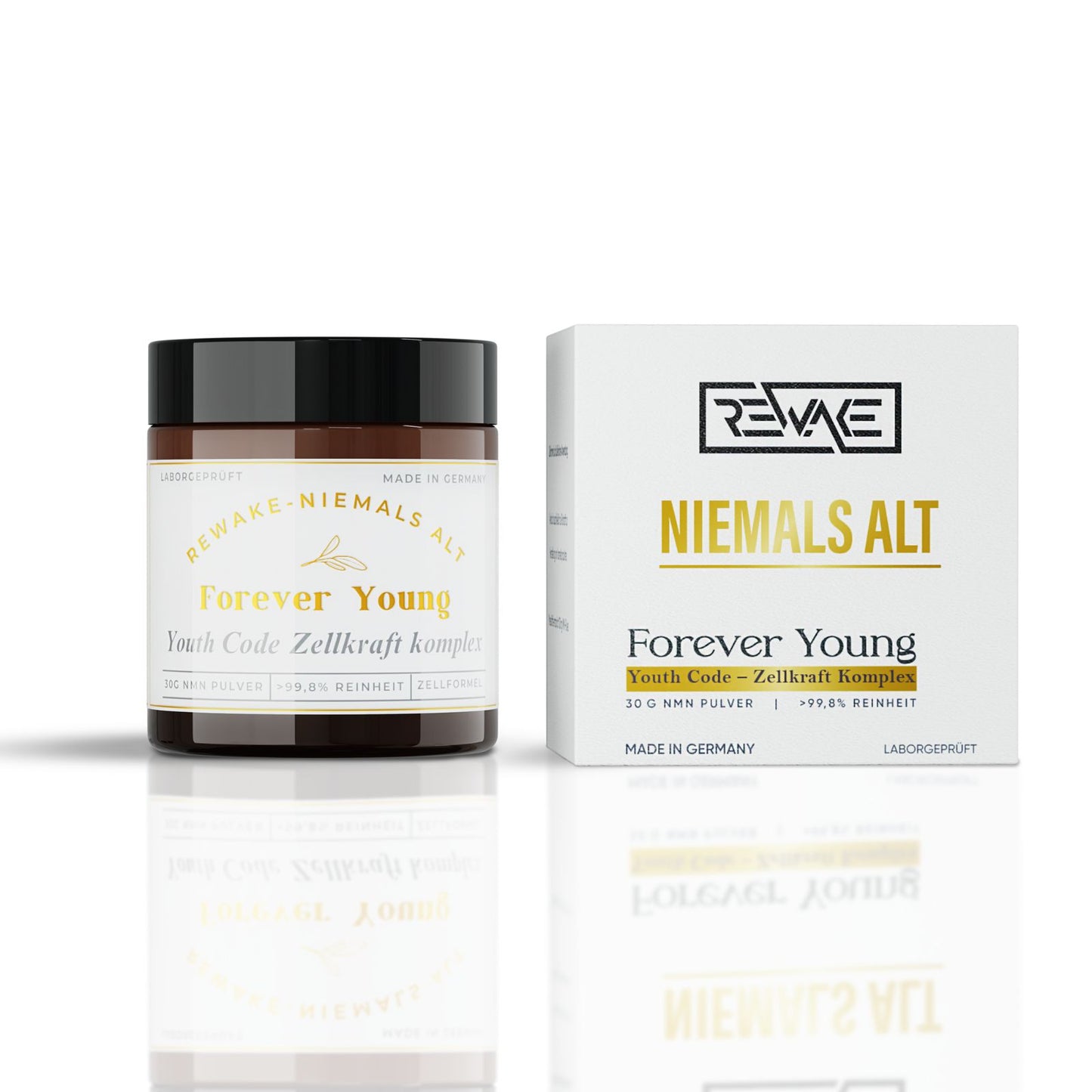 Forever Young das beste Anti-Aging Pulver der Welt mit 99% NMN, hergestellt in Deutschland