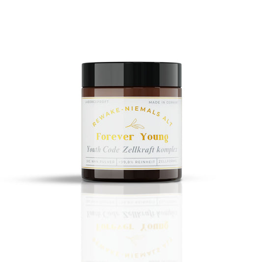 Forever Young das beste Anti-Aging Pulver der Welt mit 99% NMN, hergestellt in Deutschland, ohne Botox